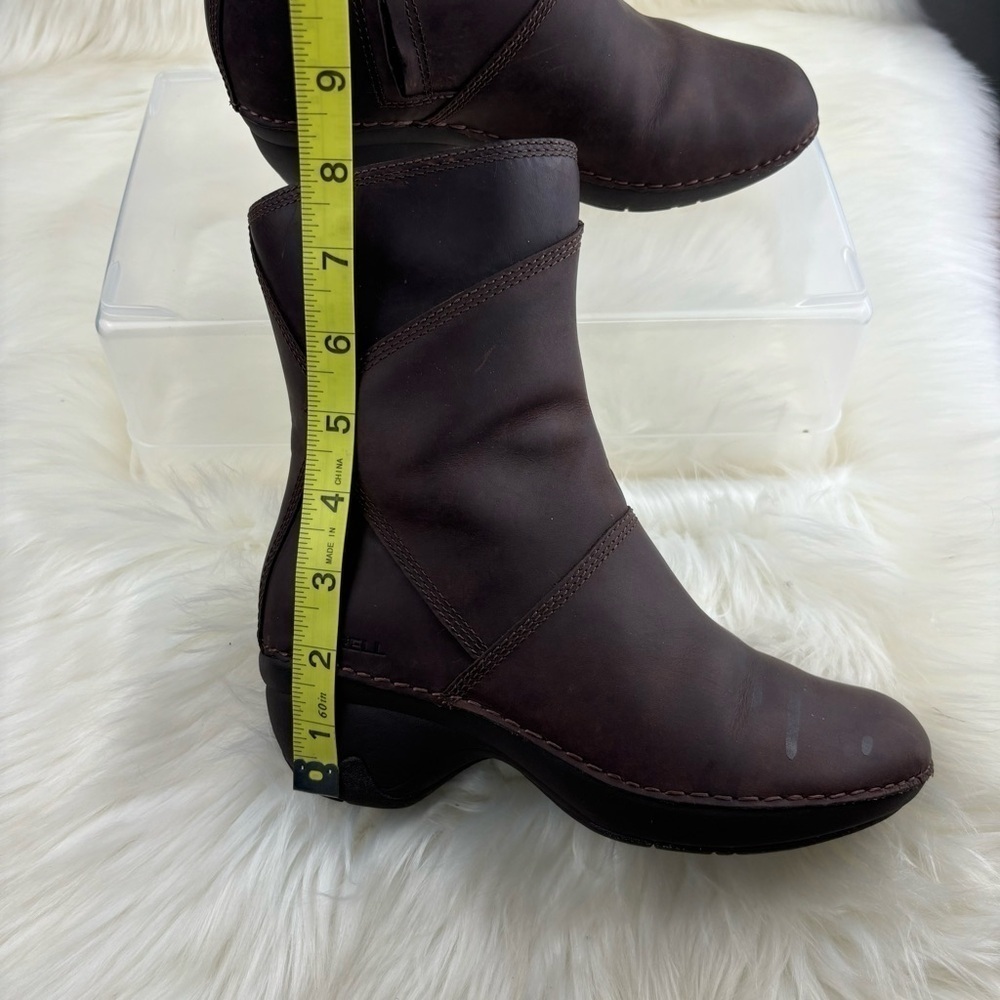 MERRELL EMMA BRUNETTE BROWN LOW CALF LEATHER BOOTS SIZE 5 WOMAN - Picture 10 of 10
